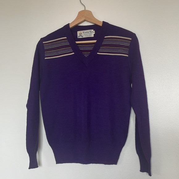 Vintage knit pleated skirt and sweater set - Picture 2 of 7